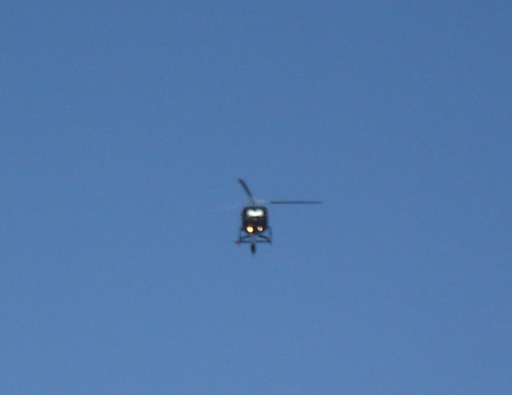One of 20 helicopters per hour flying near Hermits Rest