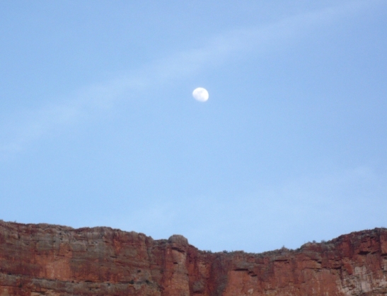 Rising moon over the Grand Canyon