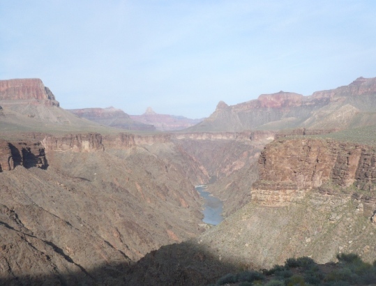 Mile 34, 5:33 p.m - Looking downriver as sun sets in the Grand Canyon